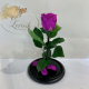 Purple Eternal Rose in Flask Lerosh - Classic 27 cm