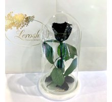 Чорна троянда в колбі Lerosh - Classic 27 см