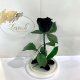 Black Eternal Rose in Flask Lerosh - Classic 27 cm