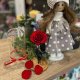 Natural Miniature Stabilized Rose in a Flask Lerosh - Mini 20 cm