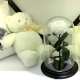 White Eternal Rose in Flask Lerosh - Lux 33 cm