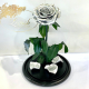 Silver Eternal Rose in Flask Lerosh - Lux 33 cm