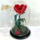 Red Eternal Rose in Heart Flask Lerosh - Lux 33 cm