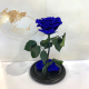Dark Blue Eternal Rose in Flask Lerosh - Premium 27 cm