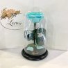 Бирюзовая роза в колбе Lerosh - Premium 27 см