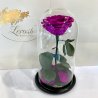 Фіолетова троянда в колбі Lerosh - Premium 27 см