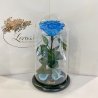 Блакитна троянда в колбі Lerosh - Premium 27 см