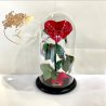 Red Eternal Rose in Flask Heart Lerosh - Premium 27 cm