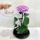 Лиловая роза в колбе Lerosh - Premium 27 см