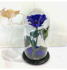Синя троянда в колбі Lerosh - Premium 27 см