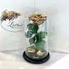 Золота троянда в колбі Lerosh - Premium 27 см