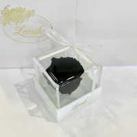 Black Preserved Rosebud Gift Box Lerosh - Classic
