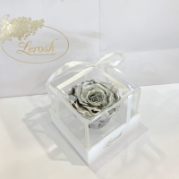 Silver Preserved Rosebud Gift Box Lerosh - Classic