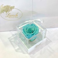Turquoise Preserved Rosebud Gift Box Lerosh - Classic