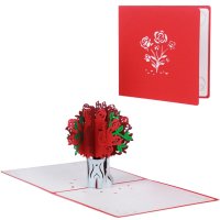 Об'ємна 3-Д листівка «Букет троянд»