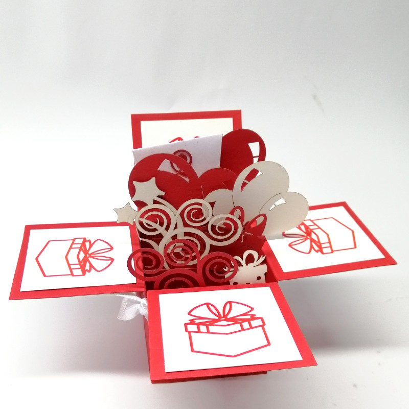 Volumetric exclusive postcard box Congratulations!